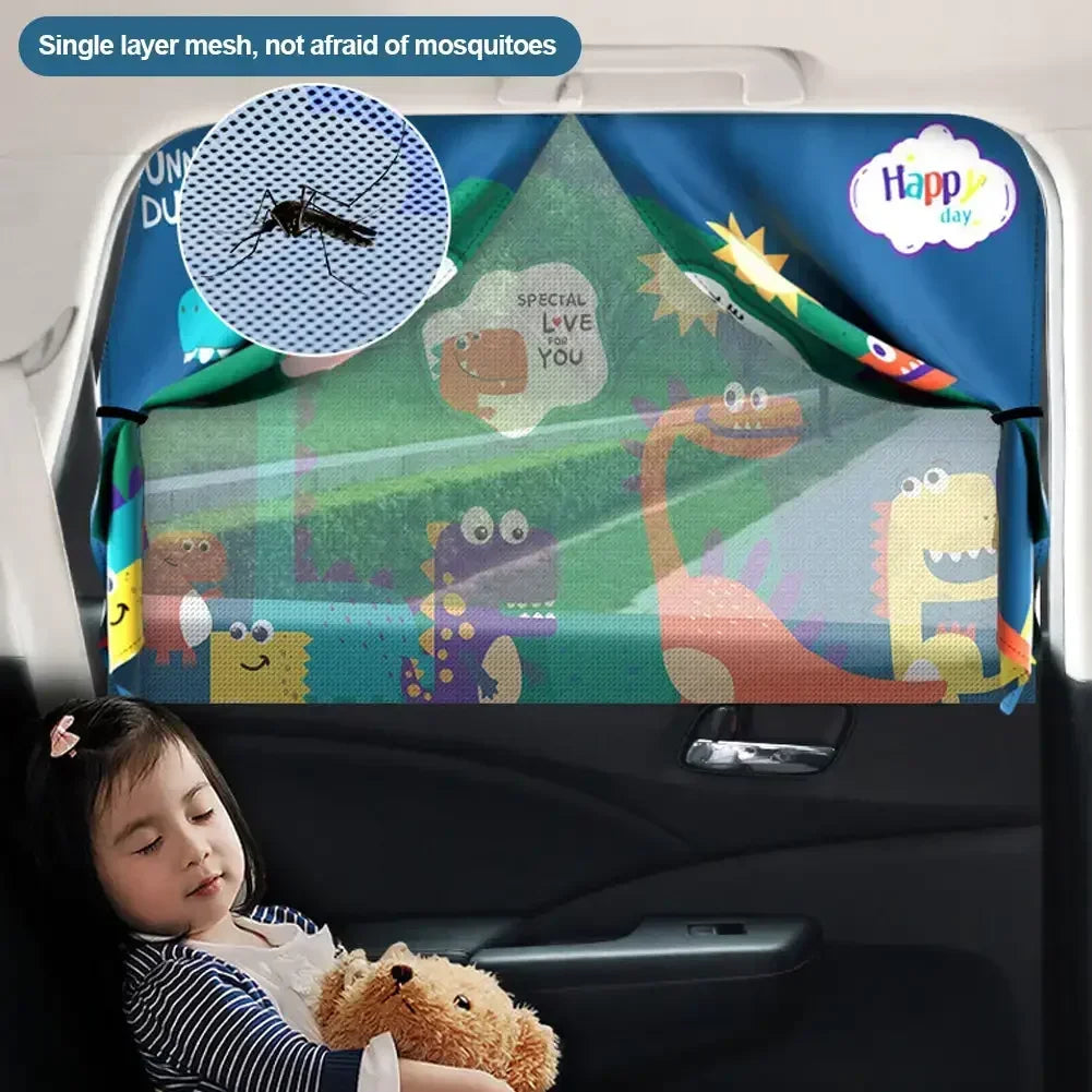 Magnetic Cartoon Car Curtain Car Side Gear Sunshade Car Side Window