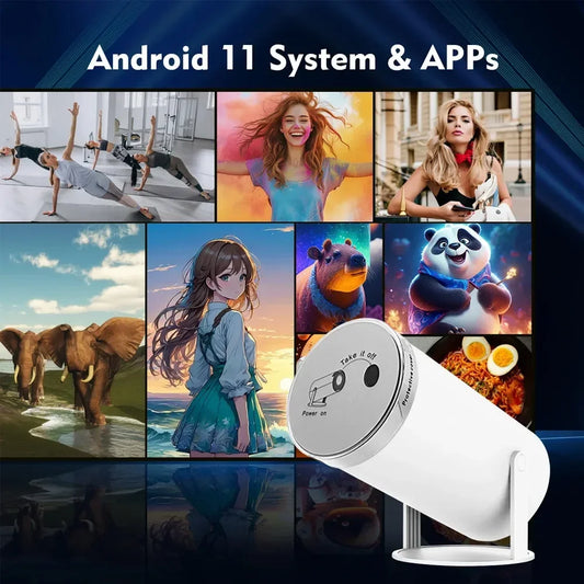 HY300 Plus Projector Android 4K 1280*720P Dual Wifi 300ANSI Video Cinema
