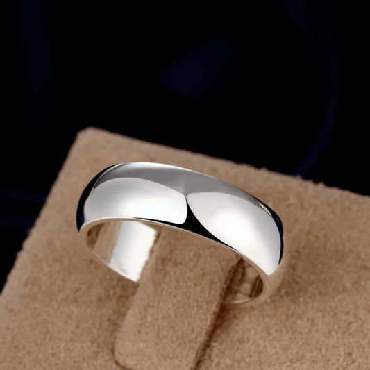 High Quality 925 Sterling Silver Rings Fashion Simple Round Circle Rings