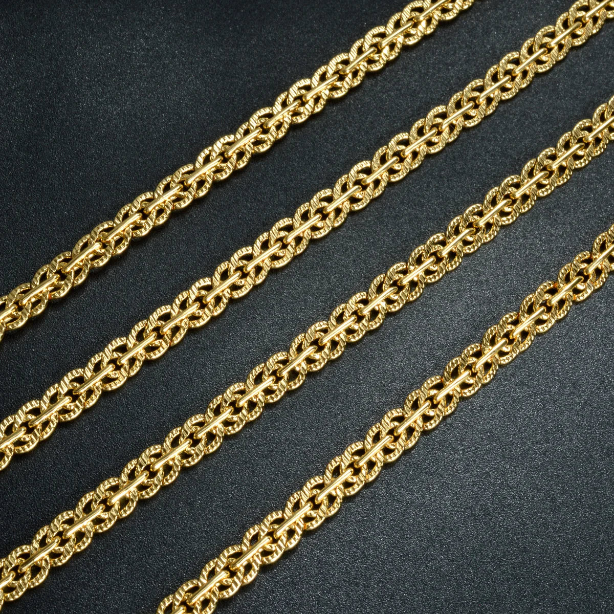 18K Gold Plated Link Chain Necklace for Women, Men Cross