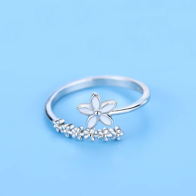Hot 925 Sterling Silver Ring AAA Zircon Adjustable Simplicity Fashion Exquisite Women Jewelry