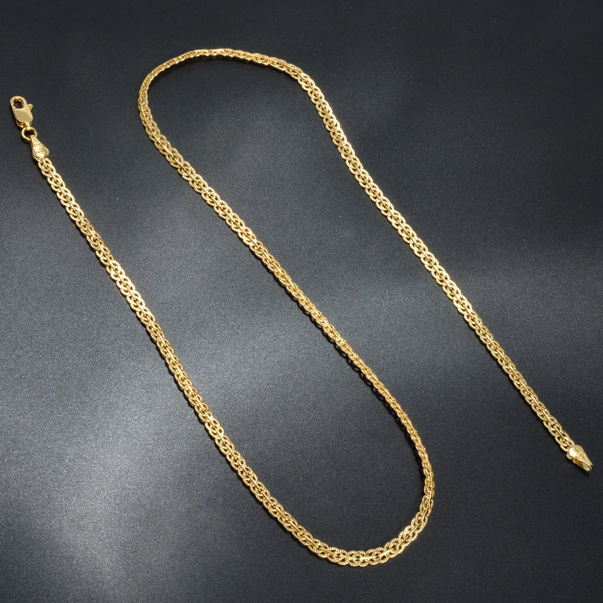 18K Gold Plated Link Chain Necklace for Women, Men Cross