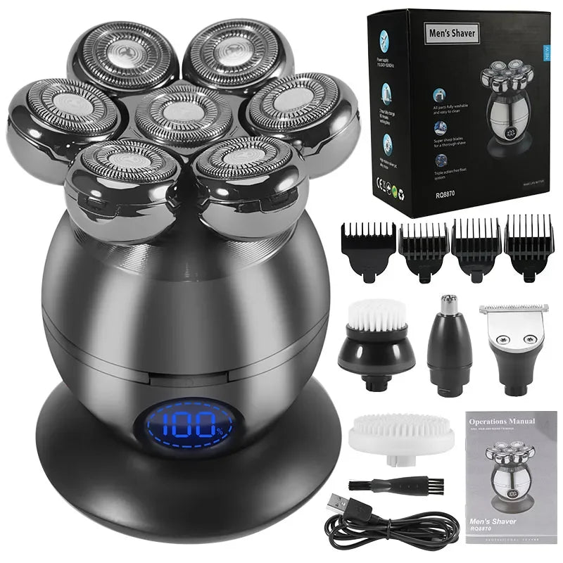Electric Shaver 7D Floating Cutter Head
