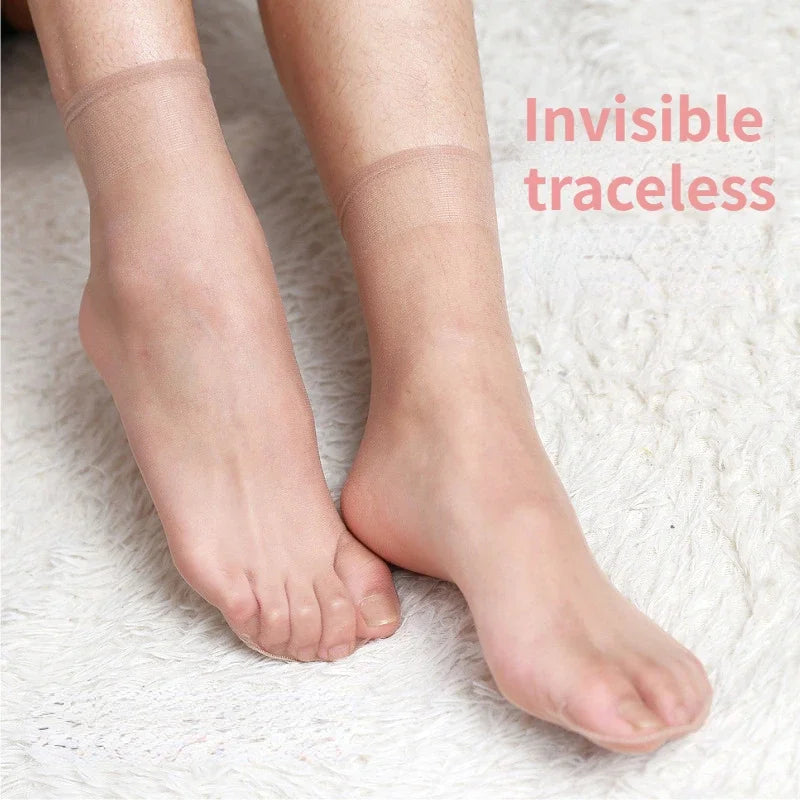 5Pairs Skin Color Ultra thin Women Socks