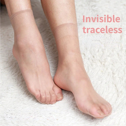5Pairs Skin Color Ultra thin Women Socks