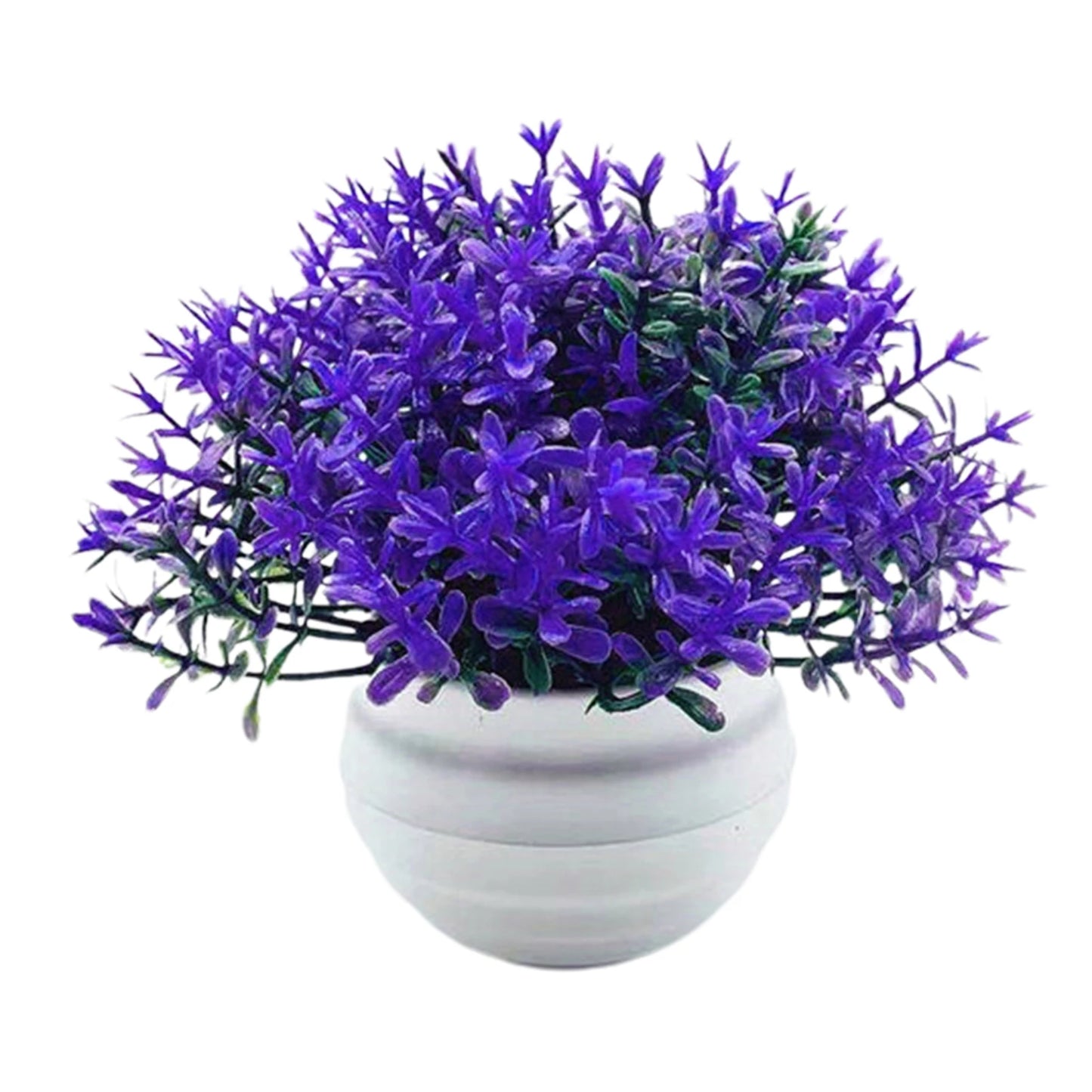 1 Set Artificial Plant Pot Ornamental Photo Props Plastic Desktop Fake Grass Plants for Outdoor