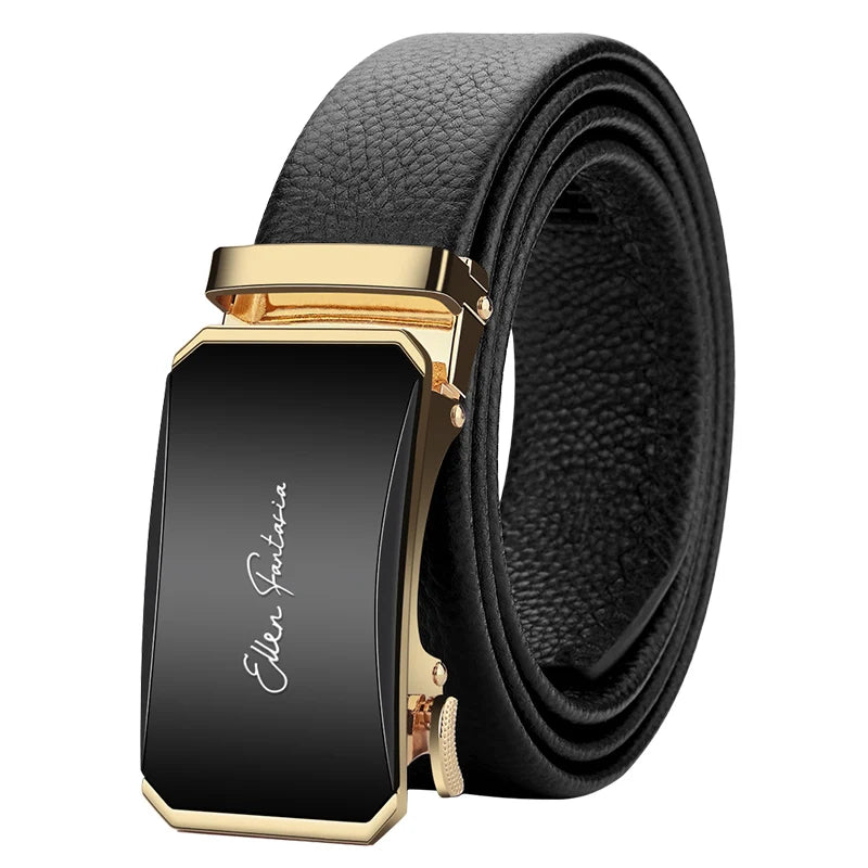 Alloy buckle Men Belt Genuine Leather
