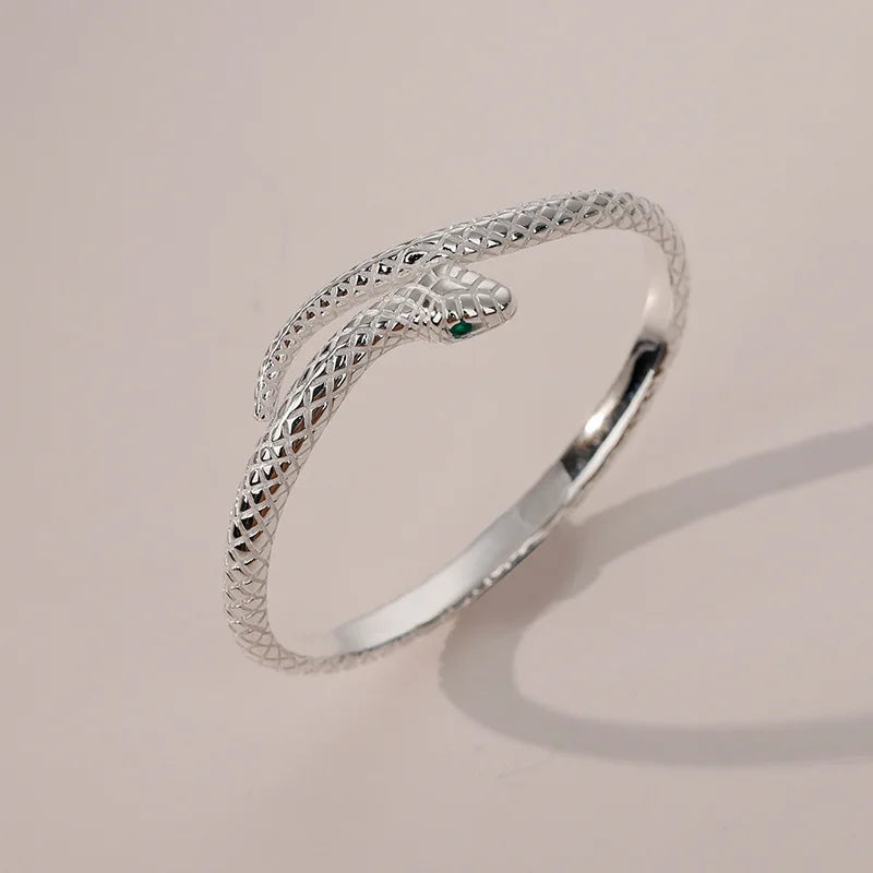 925 Sterling Silver Snake Shape Bracelet Charm Temperament Bracelet