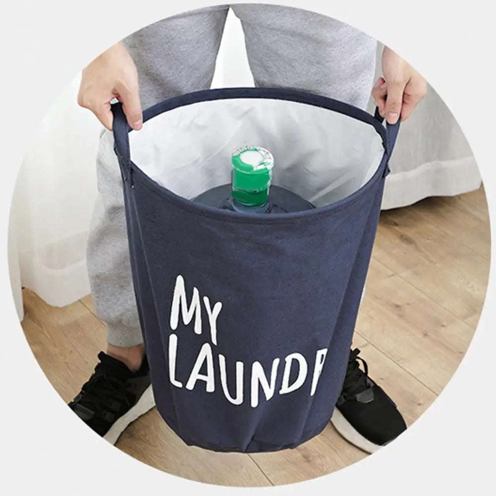 Clothes Basket Durable Sundries Toys Bag Round Laundry Basket