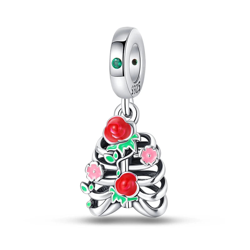 New 925 Sterling Silver Halloween Charm Beads Fit Original Brand Bracelet
