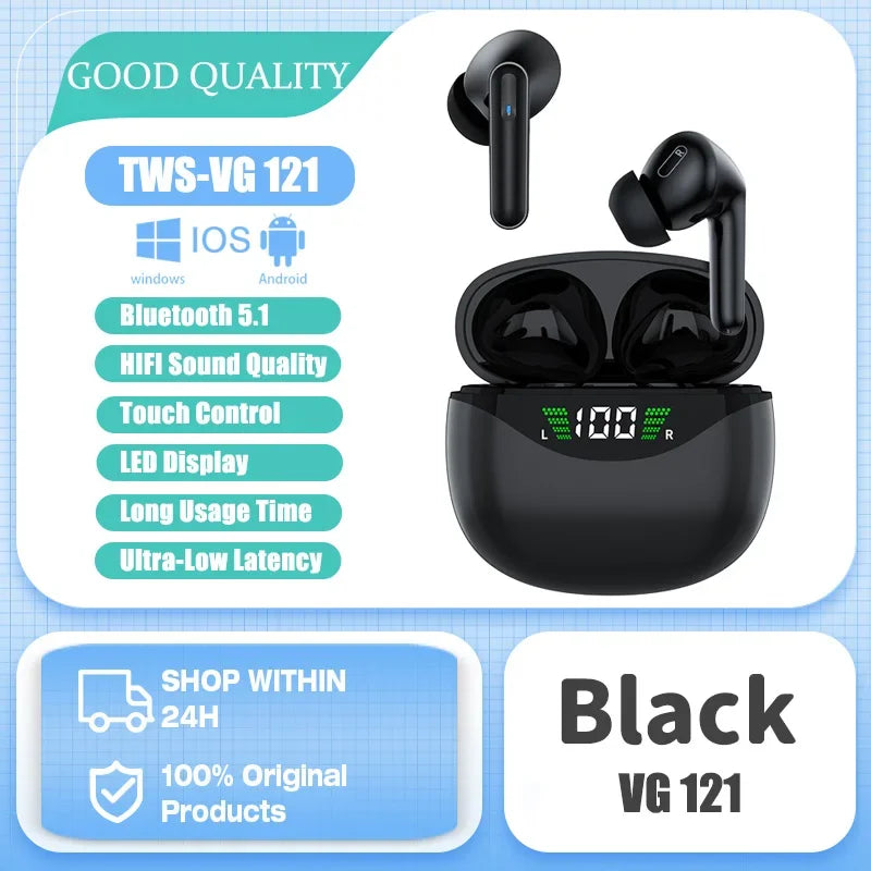 TWS VG121 Bluetooth Earphones Universal Wireless Headphones