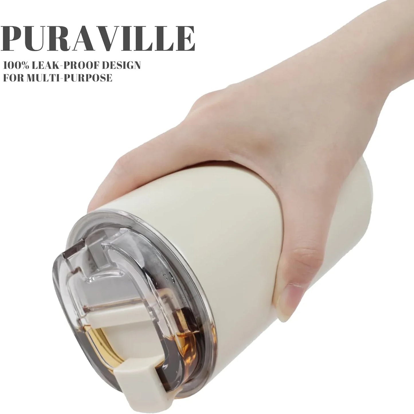 1PCS Tumbler Thermos Cup Milky White Coffee Mug