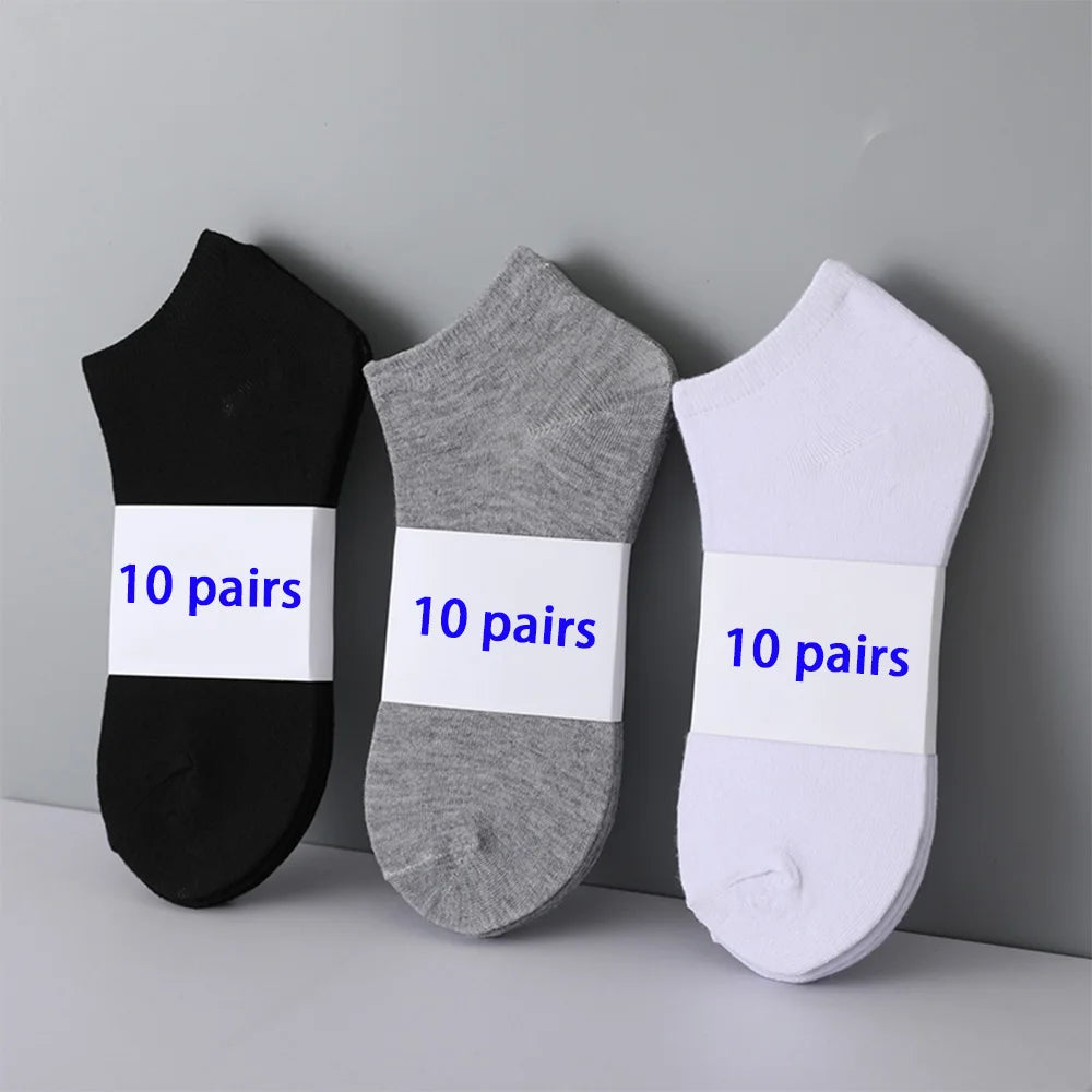 10 Pairs Men Socks Invisible Low Cut