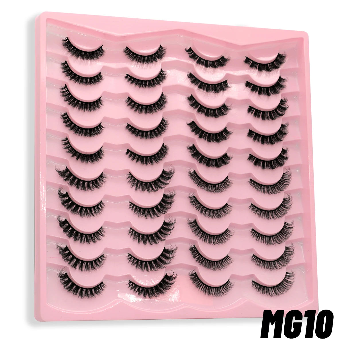 5/10/20 pairs Fluffy Mink Lashes 3D False Eyelashes, D Curl Fake Eyelashes  Makeup