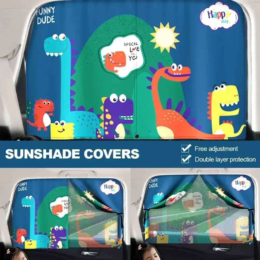 Magnetic Cartoon Car Curtain Car Side Gear Sunshade Car Side Window