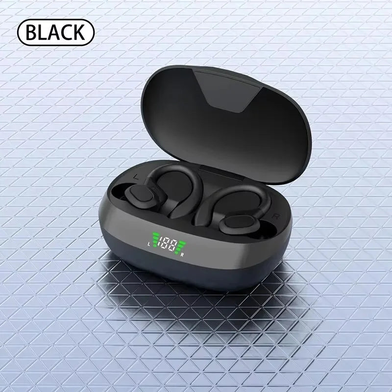 Wireless Earbuds Ear Hook Sports HiFI Stereo Waterproof Headset With Mic TWS Headphone