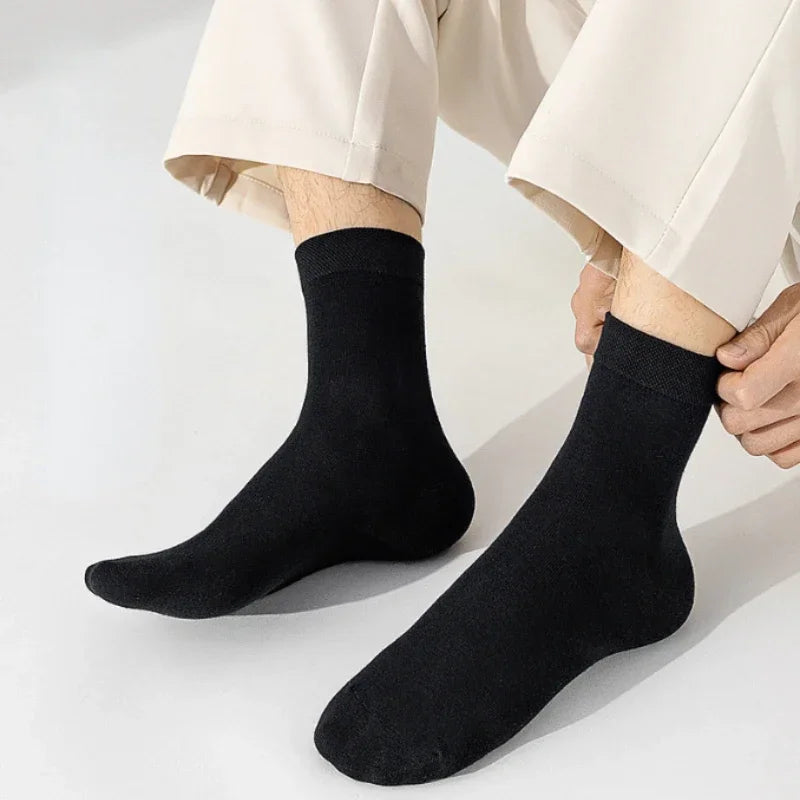 5 Pair Men's 98% Pure Cotton Socks