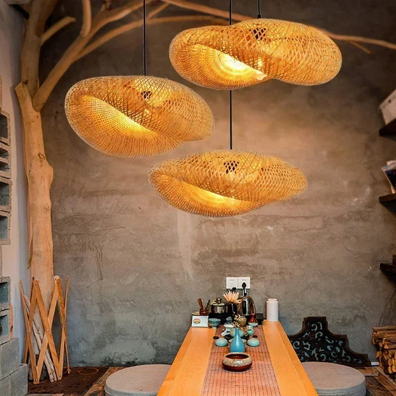 Bamboo Hanging Lamp Pendant Ceiling Light
