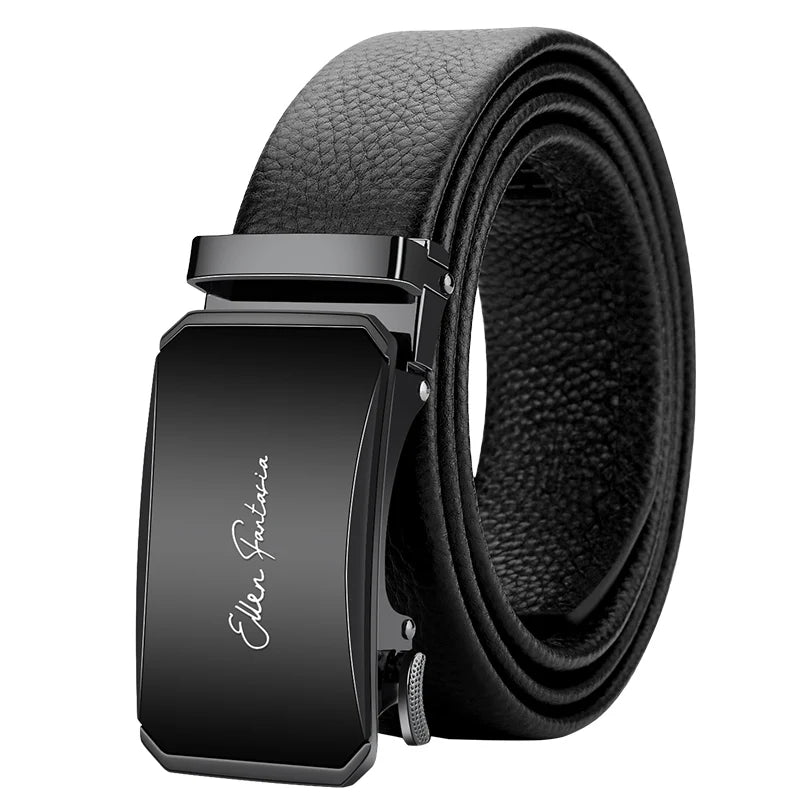 Alloy buckle Men Belt Genuine Leather