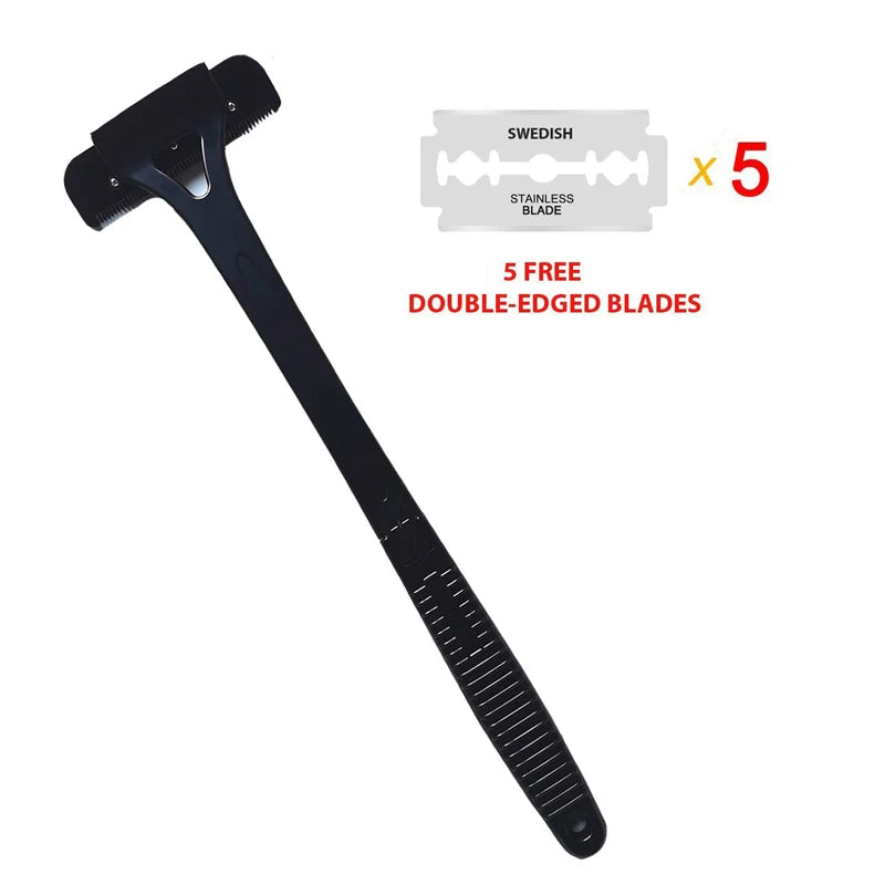 Long Handle Folding Shaver for Men Body Back Hair Trimmer