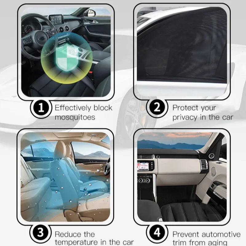 Anti Mosquito Screen Outdoor Bug Shade Cover Size Car Window