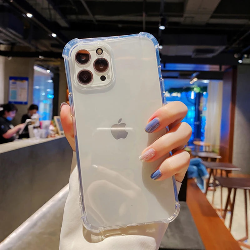 Luxury Shockproof Transparent Case For iPhone