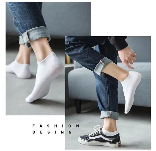5 Pairs Mens Socks Breathable Short Socks