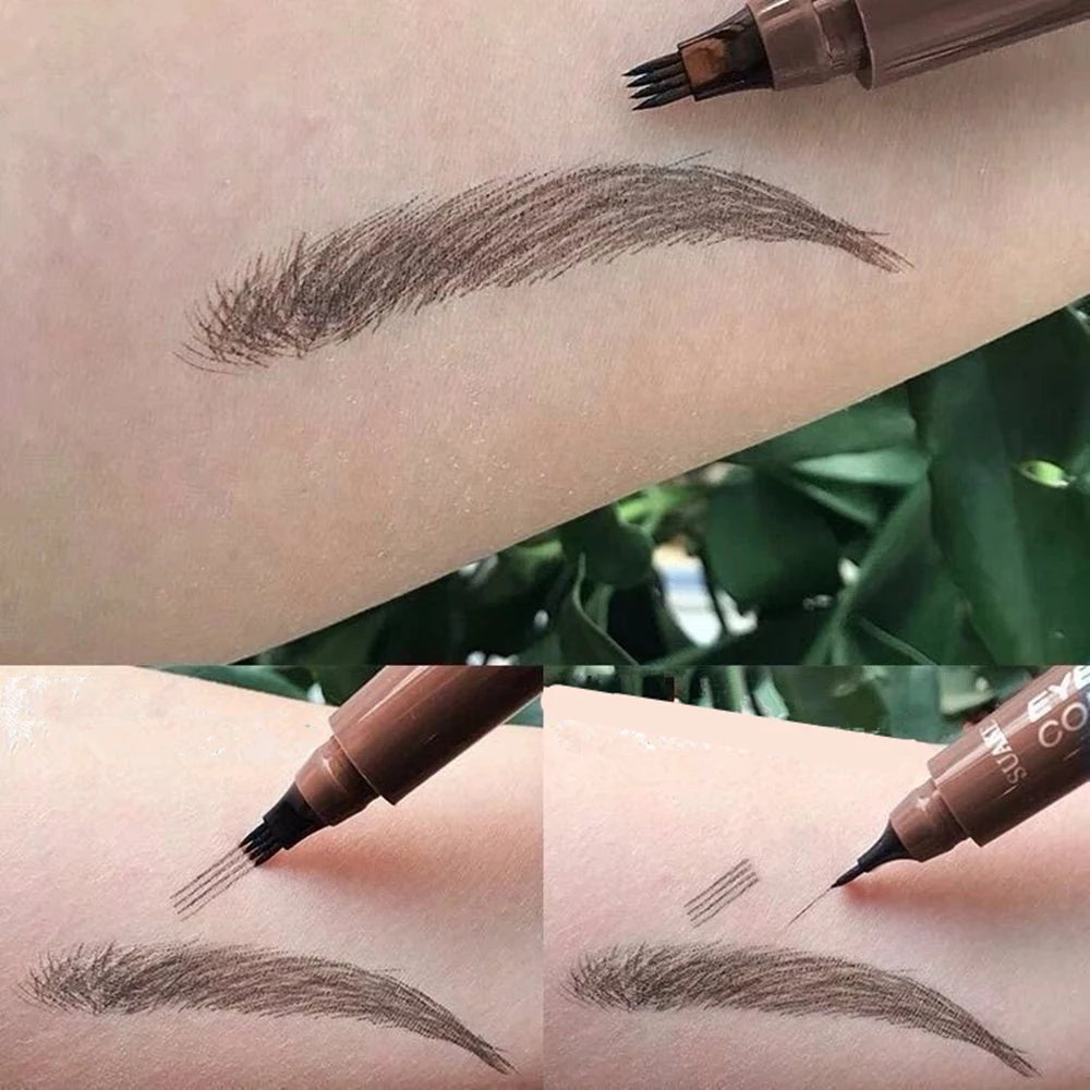 Waterproof Liquid Eyebrow Pen Makeup Long Lasting Cosmetic Microblade Brow Pencil