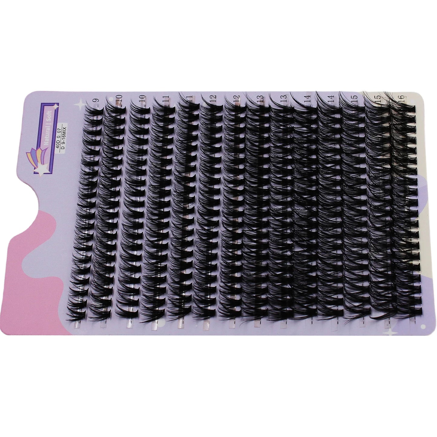 14 Rows 280 Clusters 40D Mix 9-16mm Cluster Lashes Extension