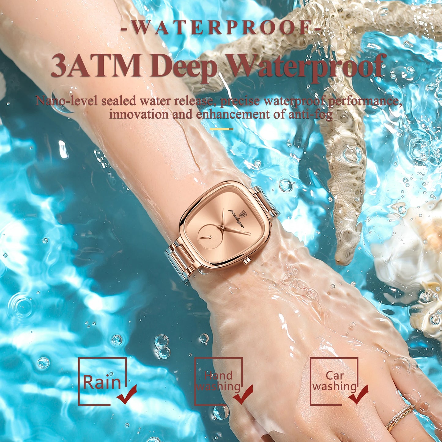 POEDAGAR Luxury Woman Watch Waterproof