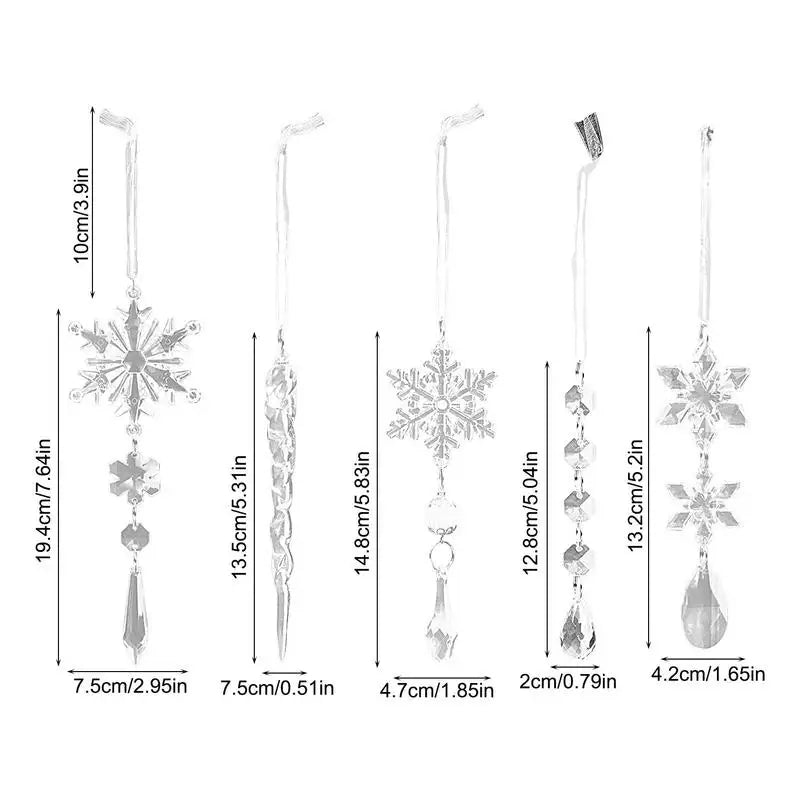 10pcs Christmas Ornaments Crystal