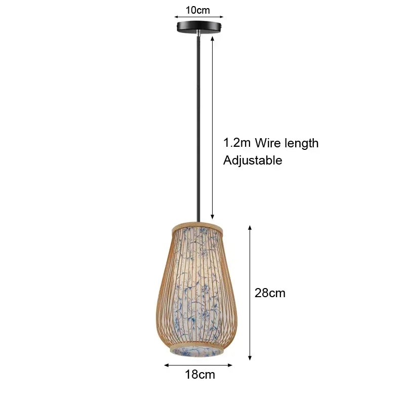 Bamboo Hanging Lamp Pendant Ceiling Light
