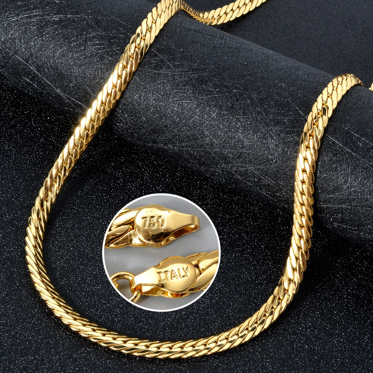 New Copper Necklace Snake Chains Gold Plated High Quality For Women, Men