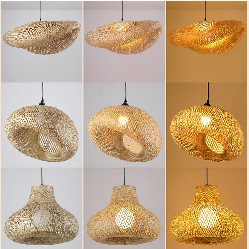 Bamboo Hanging Lamp Pendant Ceiling Light