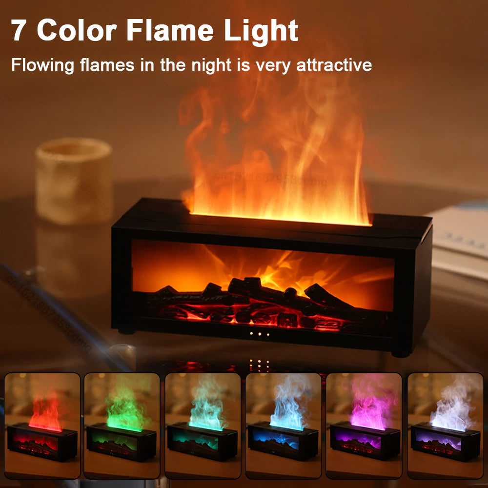 Essential Oils Humidifiers Home Aroma Flame Automatic Fragrance Diffuser With LED Light Remote Control