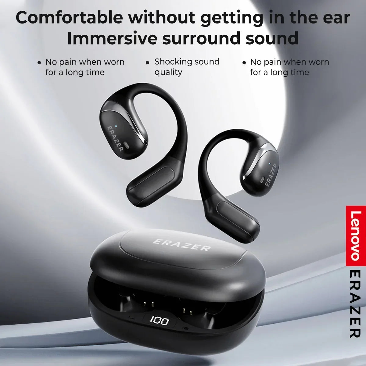 Choice Lenovo ERAZER X9 Wireless Headphones OWS HiFi Stereo Sports