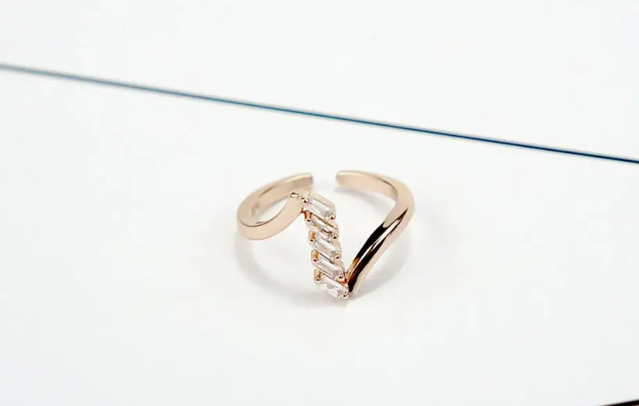 Hot 925 Sterling Silver Ring AAA Zircon Adjustable Simplicity Fashion Exquisite Women Jewelry