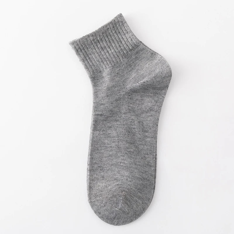 5 Pairs/Lot Men's Solid Color Socks