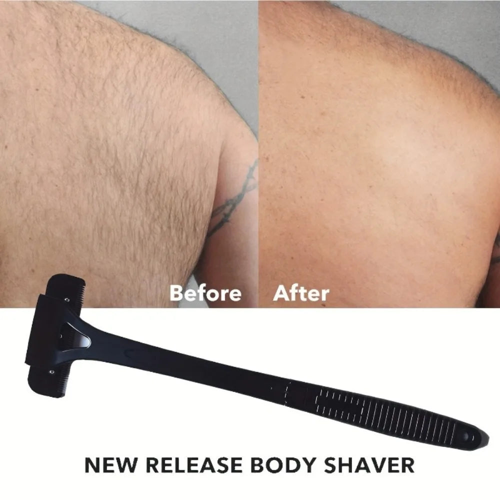 Long Handle Folding Shaver for Men Body Back Hair Trimmer